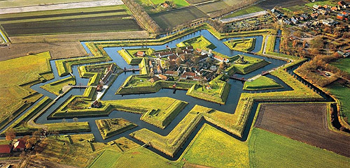 Fort Bourtange, in the village of Bourtange, Groningen, Netherlands.  - www.castlesandmanorhouses.com