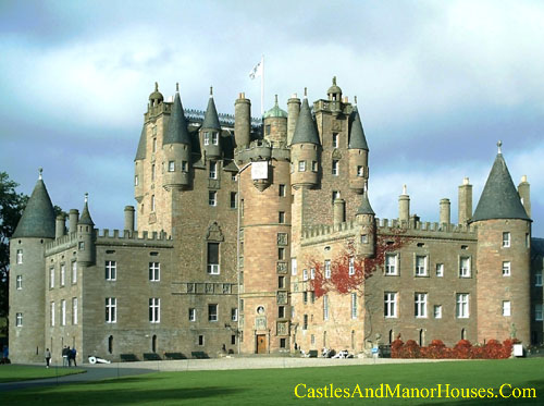 Glamis Castle is situated beside the village of Glamis, in Angus, Scotland. - www.castlesandmanorhouses.com