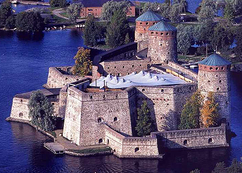 Olavinlinna (St. Olaf's Castle) in Savonlinna, Finland. It is the northernmost medieval stone fortress in Europe still standing - www.castlesandmanorhouses.com