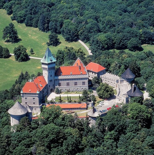 Smolenický zámok (Smolenice Castle) lies on the eastern slope of the LittleCarpathians, near the town of Smolenice, Slovakia. - www.castlesandmanorhouses.com