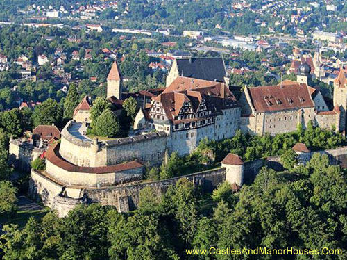 The Veste Coburg, or Coburg fortress, is situated on a hill above the city of Coburg, Bavaria, Germany - www.castlesandmanorhouses.com