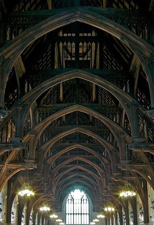 The Angel Roof at Westminster Hall (looking East) - www.castlesandmanorhouses.com